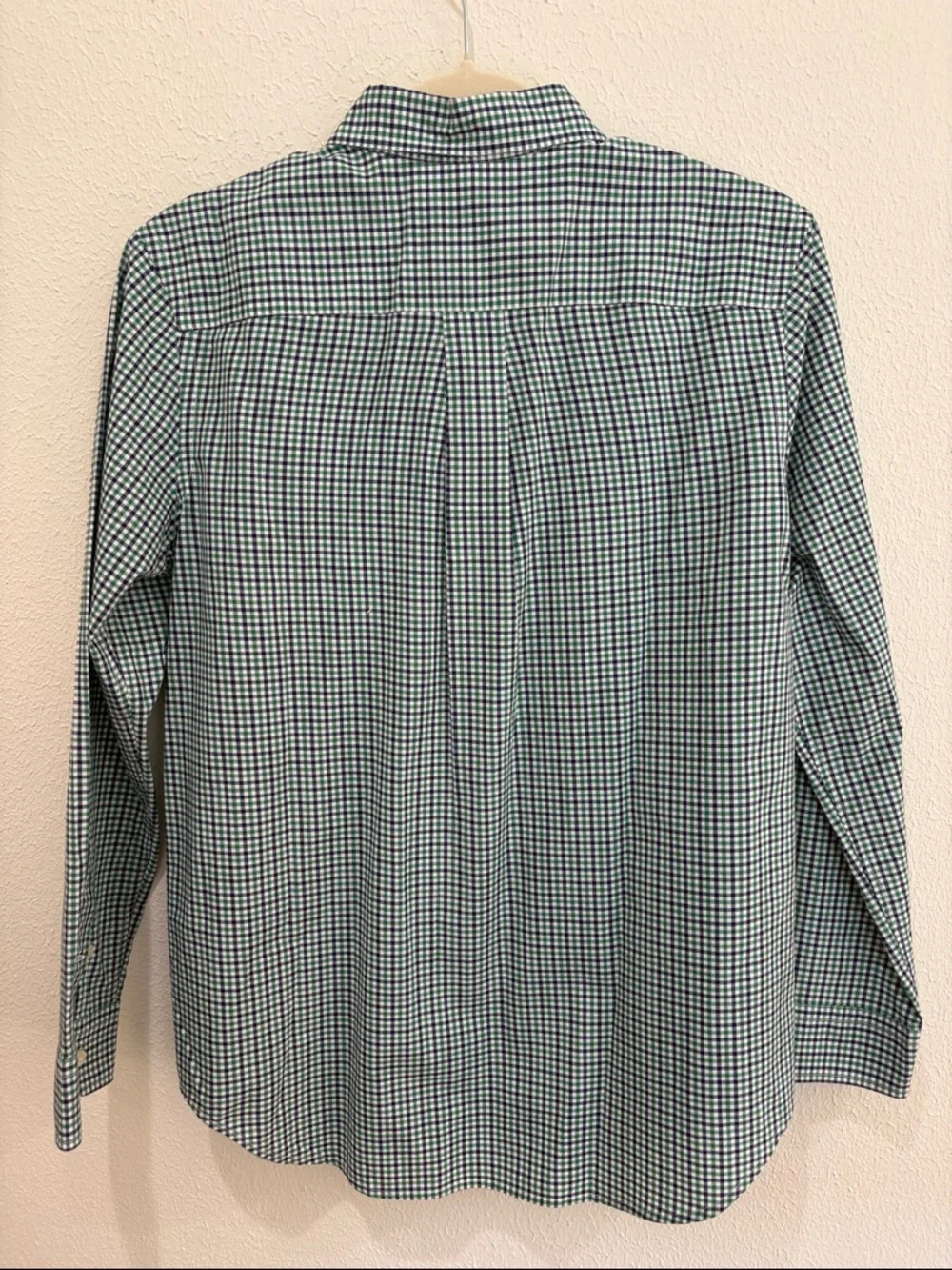 Ralph Lauren Green, Navy, and White Gingham Button-Down Shirt